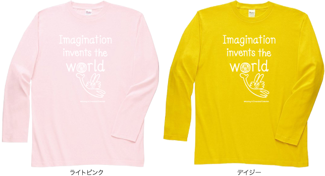 カスタムTシャツ長袖　Thunder Bunny Imaginationのボディカラーイメージ　ライトピンク・デイジー